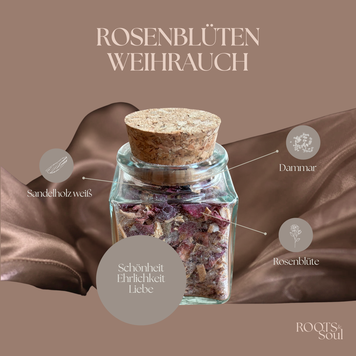 Räuchermischung Rosenblüten-Weihrauch