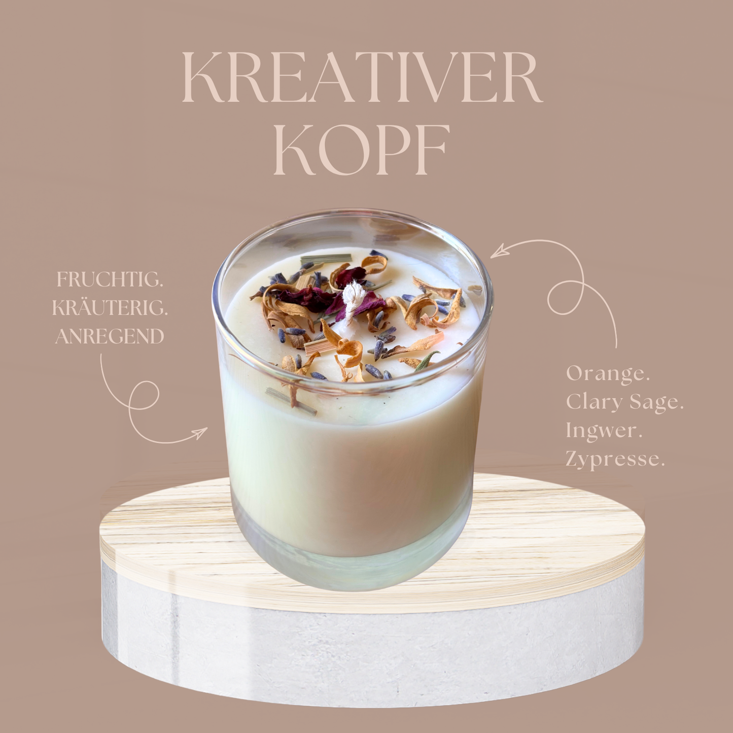 Duftkerze Kreativer Kopf