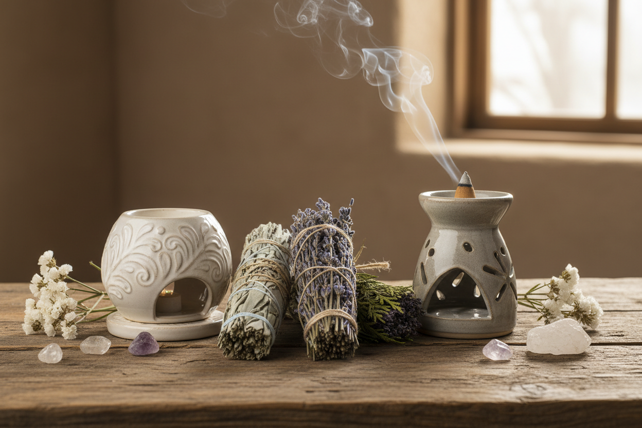 Räucherbündel, Räucherstövchen